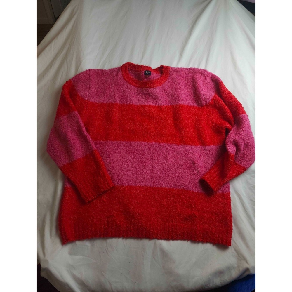Rowing Blazers Target Sweater Womens Size XL Red‎ Pink Striped Knit Pullover